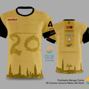 Camiseta manga corta unisex XX Carrera Nocturna Ribera del Genil
